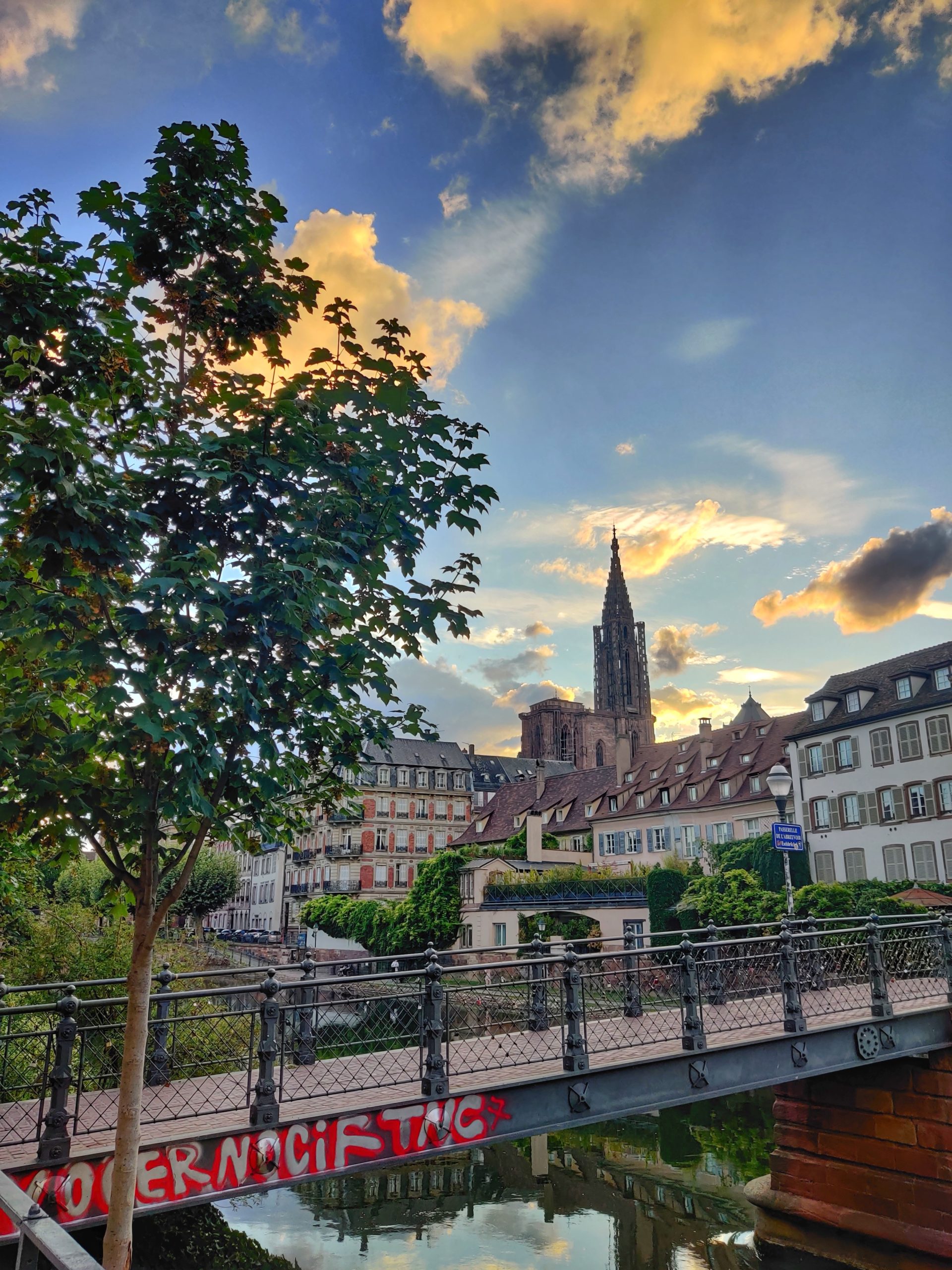 Cathédrale de Strasbourg coucher de soleil