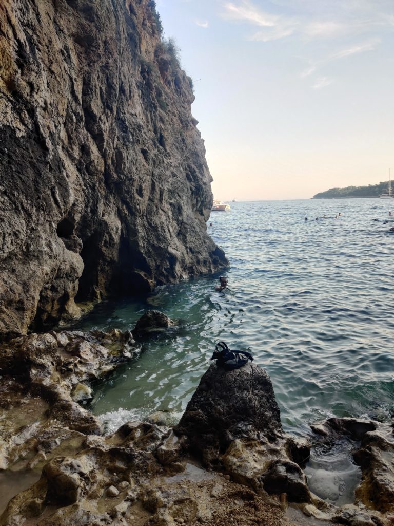 Snorkeling pendant le kayak à Dubrovnik