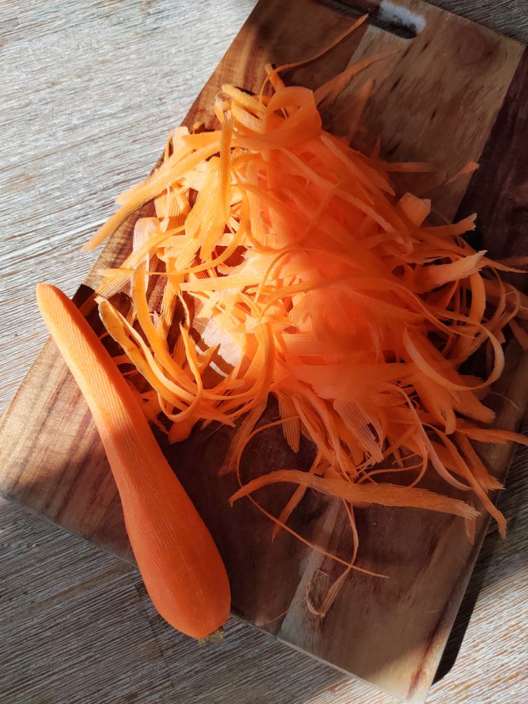 Faire des tagliatelles de carottes étapes