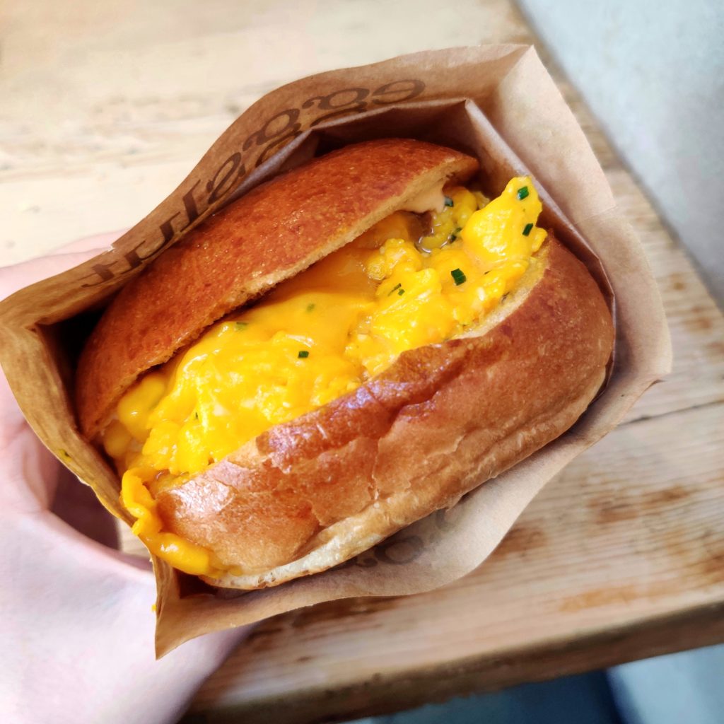 Burger à l'oeuf à Londres