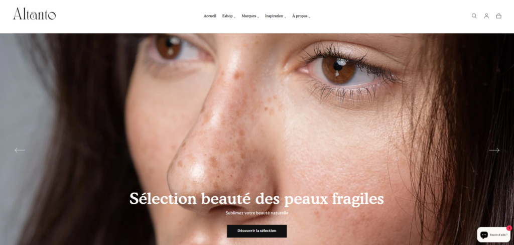 Le site Altanto, boutique en ligne de cosmétiques clean et naturels